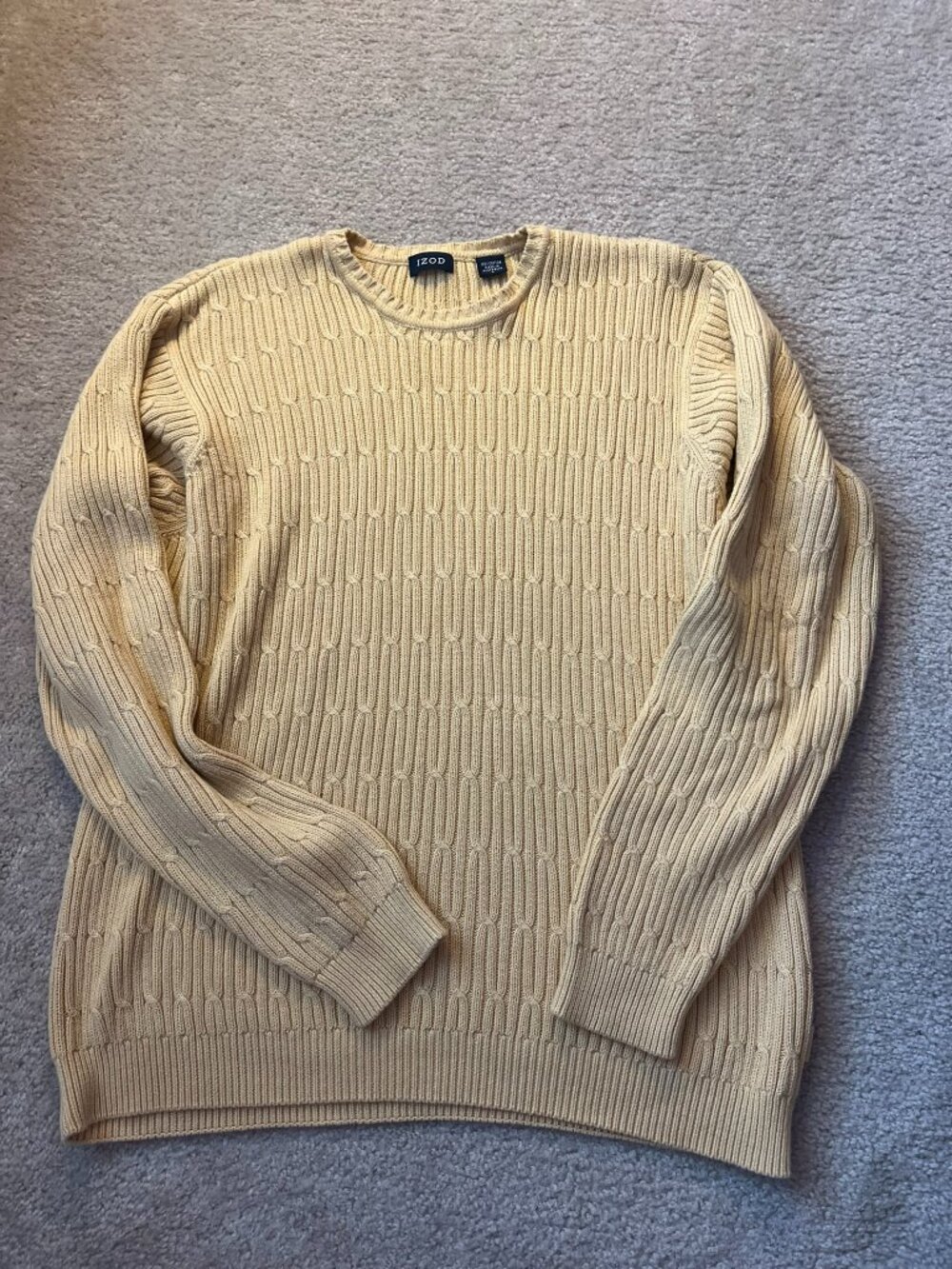 Izod Mens Yellow Sweater